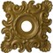 Ekena Millwork Crawley Ceiling Medallion (Fits Canopies up to 6 3/4"), 18"W x 18"H x 3 1/4"ID x 1 1/2"P, Gold CM18CRGLS - alternate 1